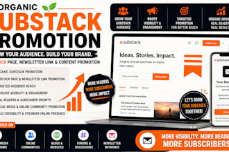 do organic substack promotion, substack page, substack newsletter link promotion