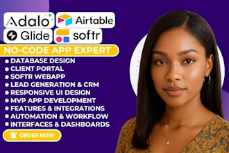 do airtable softr client portal adalo glide webapp saas CRM automation expert