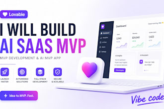 build lovable ai saas mvp, mvp development, and ai mvp app