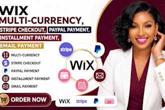 wix multicurrency stripe checkout paypal payment installment payment email payme