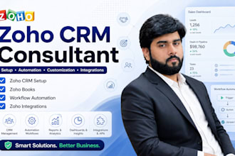 setup zoho CRM, zoho books, workflows and automation