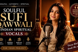 sing soulful sufi qawwali and indian spiritual vocals for your project