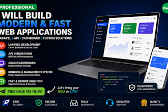 build modern laravel web applications with API and admin dashboard
