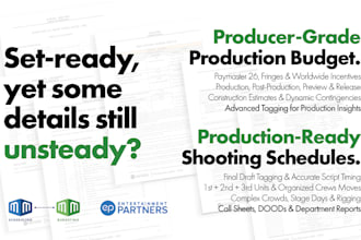 schedule and budget your movie to hollywood standard
