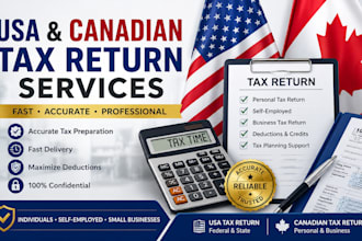 prepare accurate USA and canadian tax return services