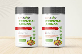 design energy drink powder packaging for your brand