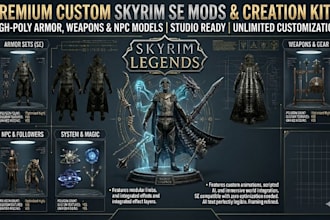 create custom skyrim special edition mods, armor, weapons and npc