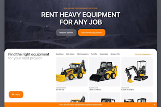 do wordpress heavy equipment rental website for construction company