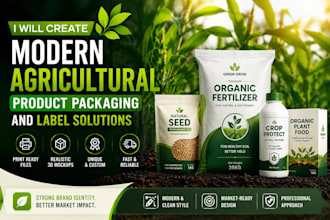 design agricultural product, pesticide, livestock packaging and label design