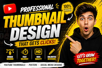 design amazing posters and youtube thumbnails