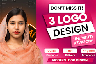 design a modern custom logo for restaurant, shop, app and business branding