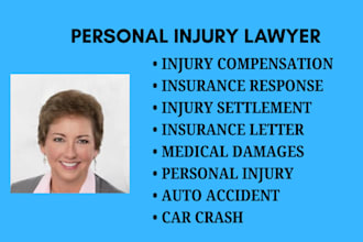 handle car accident claims, insurance disputes, compensation, and injury matters
