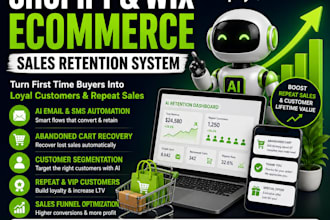 setup shopify wix ai sales funnels retention boost sales facebook marketing
