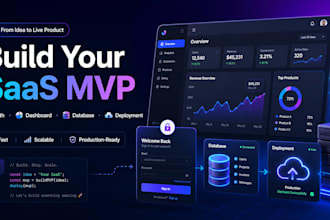 build saas mvp web app with auth dashboard and database