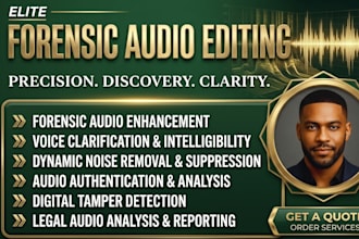 do forensic audio enhancement, noise reduction, audio cleaning and isolation