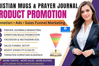 do christian mugs prayer journals product promotion and sales funnel marketing