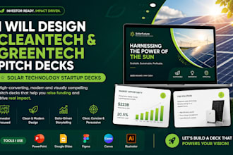 design impactful cleantech startup pitch deck greentech solar technology deck