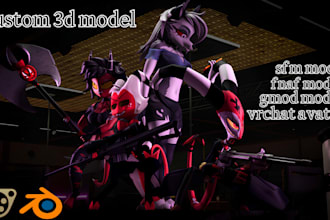 edit, port, create custom sfm model, gmod playermodel, fnaf model, tf2,cs2,i4d2