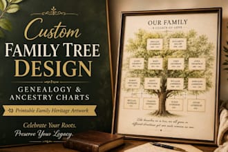 create a professional ancestry family tree design