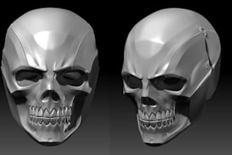 sculpt custom 3d mask 3d helmet cosplay mask cosplay armor mask stl for printing