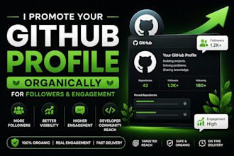 promote your github profile organically for followers and engagement