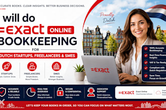 do exact online bookkeeping for dutch startups freelancers and smes
