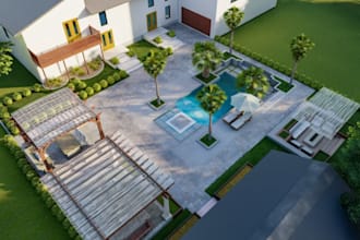 do backyard landscape garden design softscape hardscape patio terrace pool deck