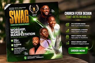 design powerful church revival and sunday service flyers