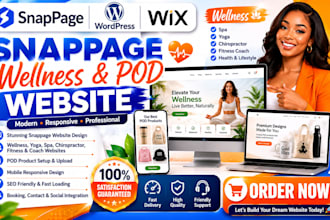 create snappage wellness coach spa yoga chiropractor fit website pod add product