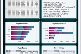 do advanced excel data analysis, data cleaning and dashboard