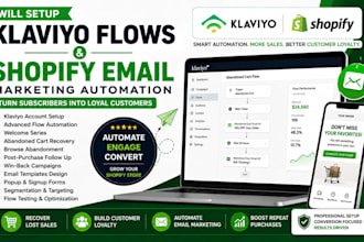 setup klaviyo flows and shopify email marketing automation