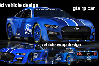 create realistic 3d car modeling, fivem  gta v vehicle, car wrap livery