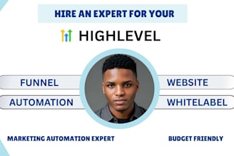gohighlevel website landing page salesfunnel marketing automation whitelabel