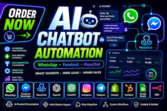 build automated whatsapp chatbot and facebook messenger ai bot