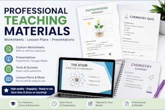 create custom worksheets, lesson plans and teaching materials for teacher