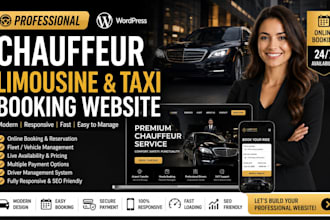design wordpress chauffeur website, limousine and taxi booking website