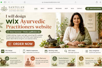 design wix ayurvedic practitioners website inner harmony dosha equilibrium site