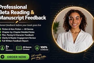 be your beta reader and give detailed feedback on your memoir or biography ebook