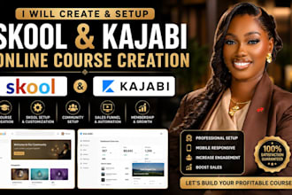 create skool online course creation skool setup online course creation kajabi