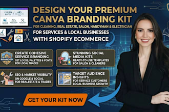 design canva branding kit for cleaning real estate salon handyman electrician