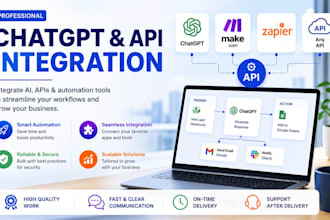 integrate chatgpt, openai api, make, zapier and third party apis