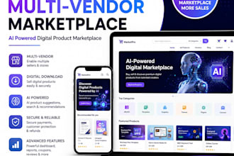 digital download multi vendor marketplace ai powered digital product marketplace