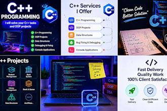 solve c plus plus programming tasks and oop projects