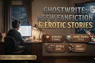 ghostwrite nsfw fanfiction erotic anime manga smut kink story romance story bdsm
