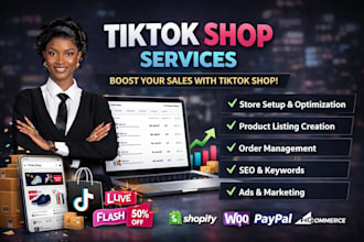 setup tiktok shop manager facebook shop and shopify  dropshipping store