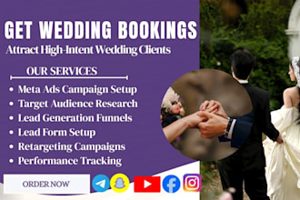 generate wedding photography leads using meta ads and marketing experts
