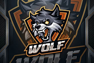 do modern wolf mascot logo