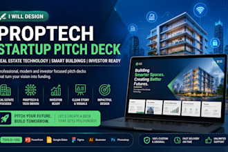 design proptech startup pitch deck real estate technology smart building deck
