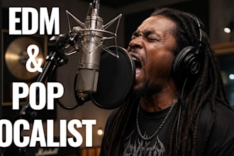 be male edm singer vocalist with edm vocals  edm topline and pop singer
