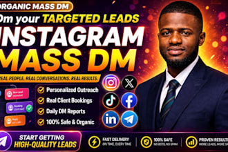 manage and send instagram dms book high quality leads outreach instragm dm